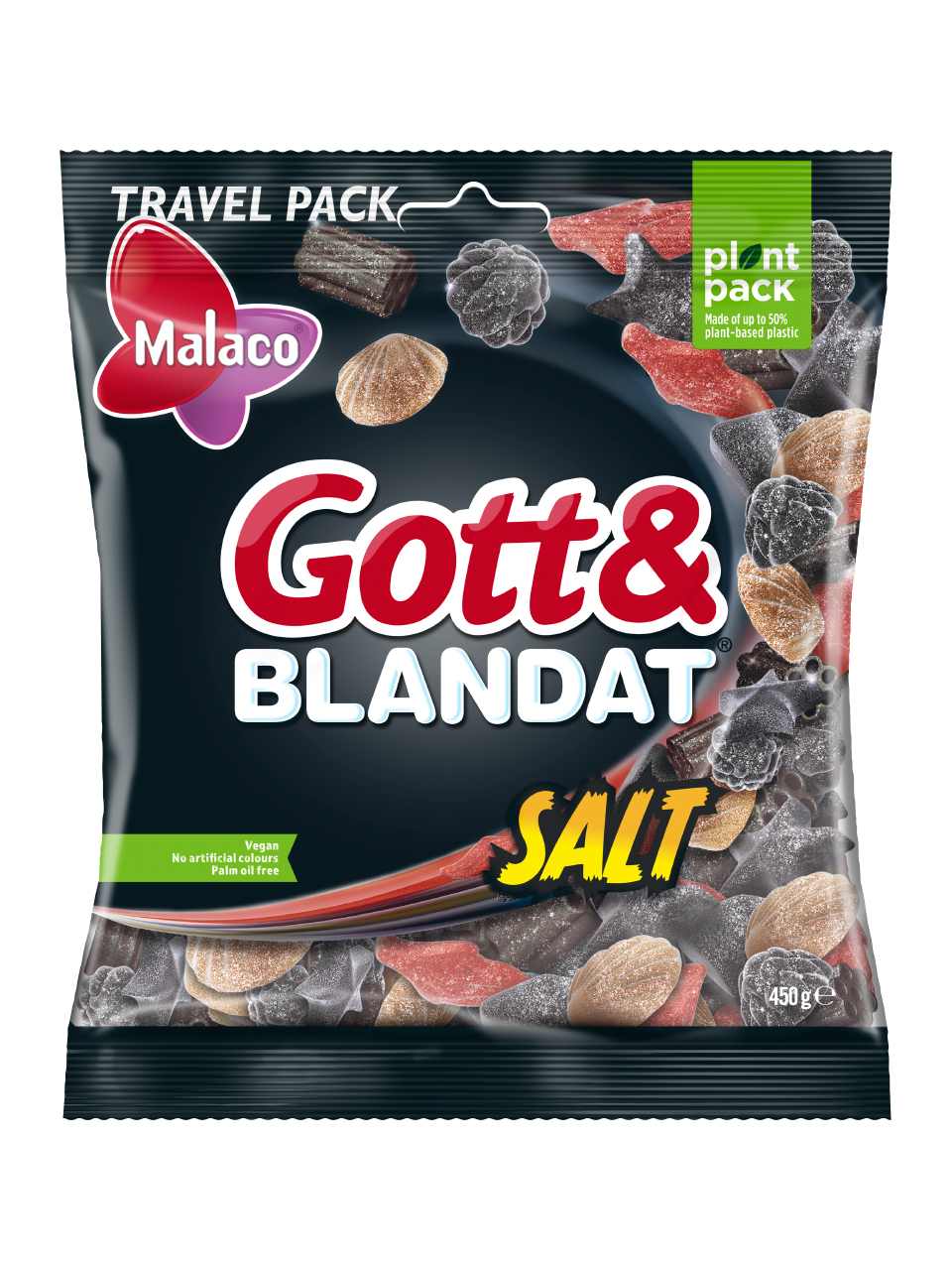 Malaco Godt & Blandat Salt 450g null - onesize - 1
