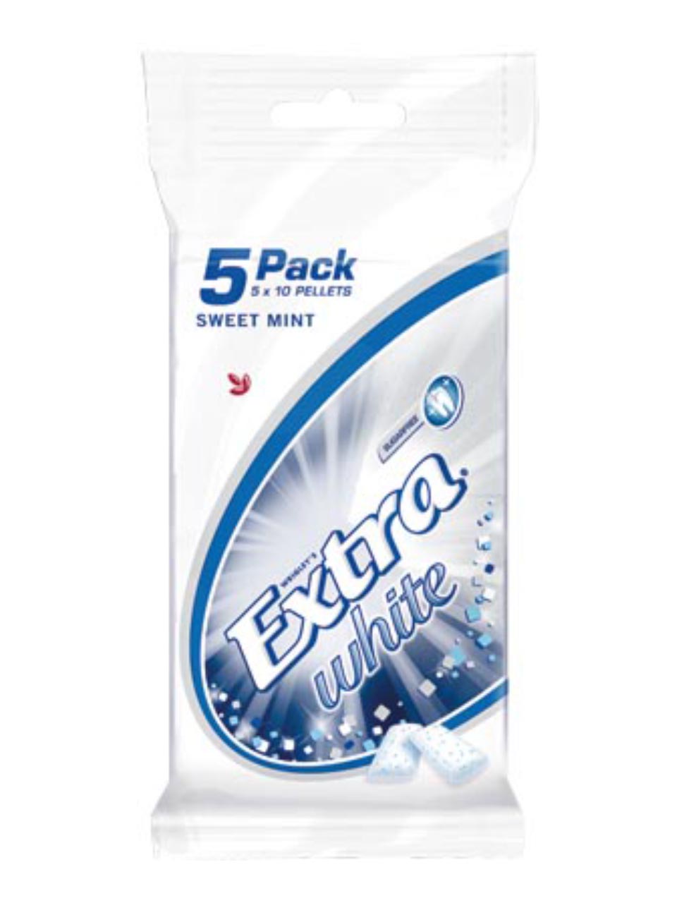 Wrigley's Extra White Sweetmint multipack 5x10 tabs
Sugar-free chewing gum dragees null - onesize - 1