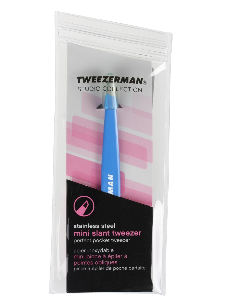 Tweezerman Mini Slant Tweezer Bahama Blue null - onesize - 1