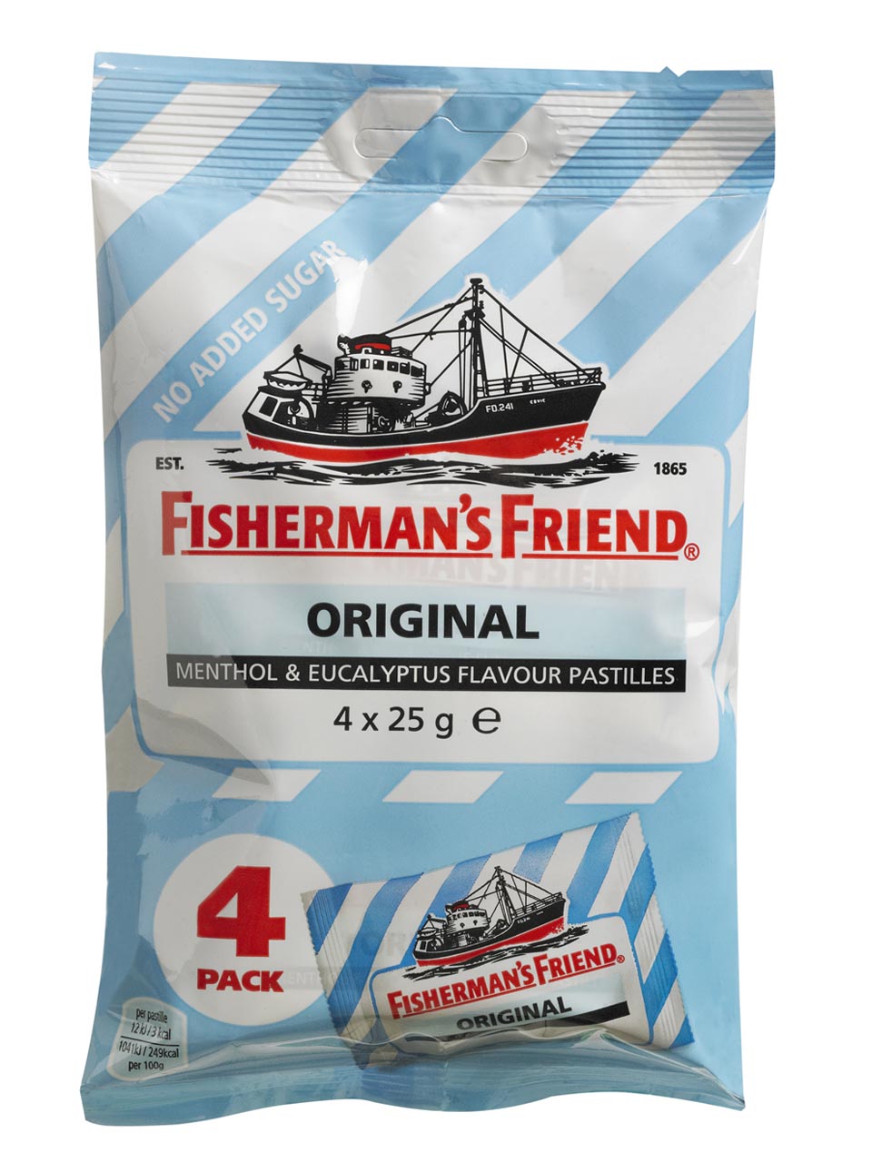Fisherman's Friend Original Menthol & Eucalyptus no added sugar 4x25g null - onesize - 1