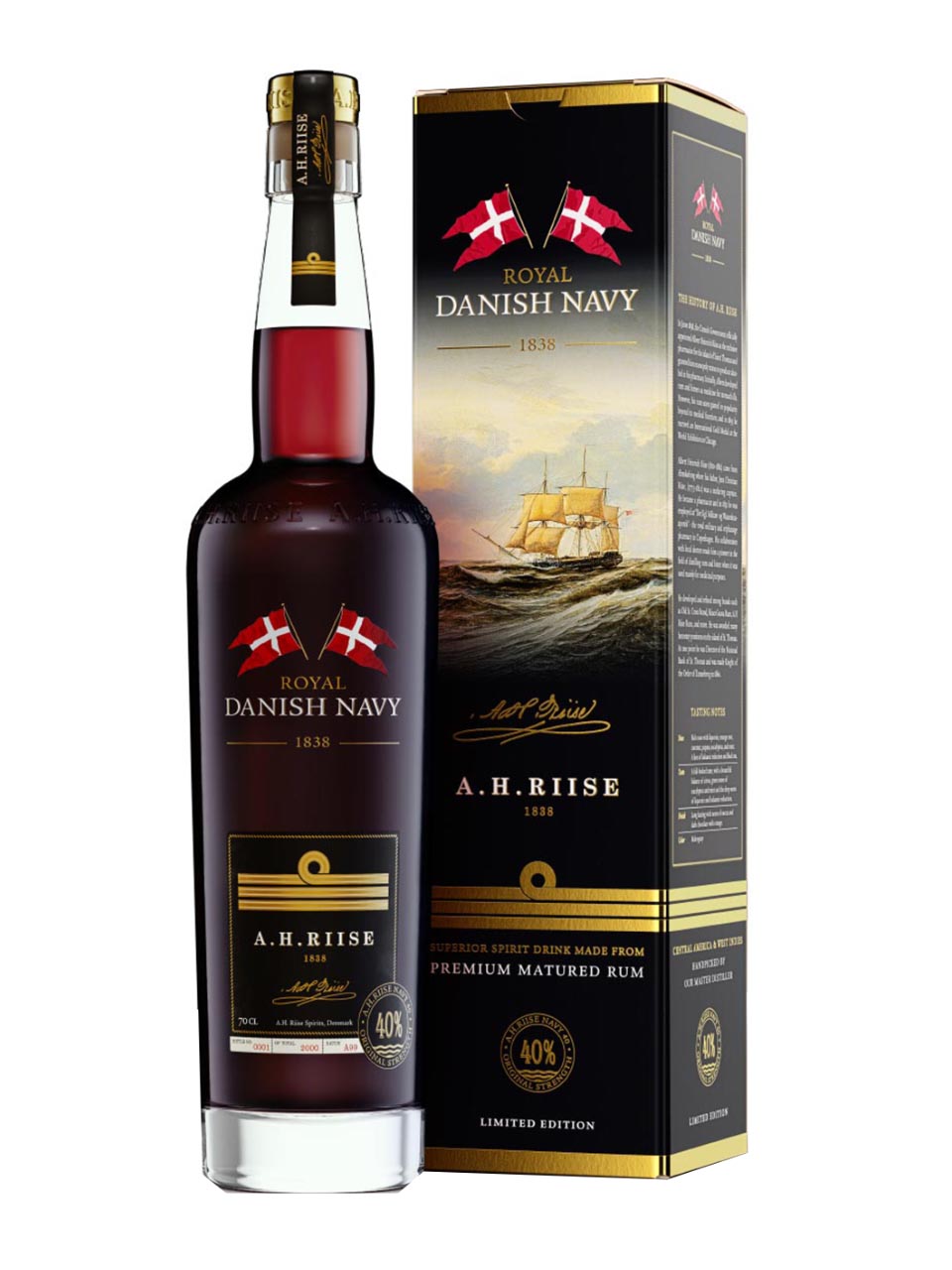 Riise Navy Rum 40% 0.7L GP null - onesize - 1