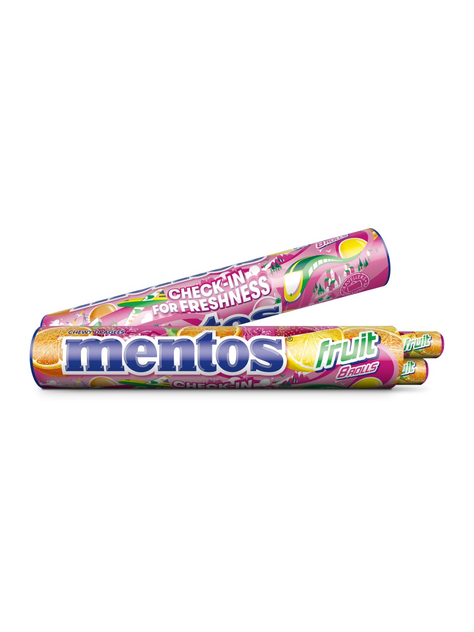 Mentos Jumboroll Fruit 8x37g (296g) null - onesize - 1