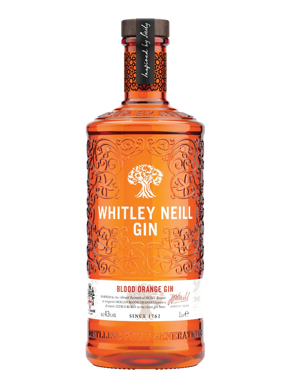Whitley Neill Blood Orange Gin 43% 1L null - onesize - 1