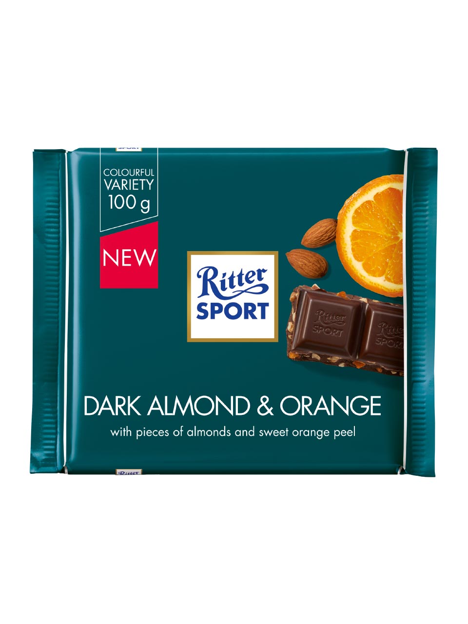 Ritter Sport Dark Chocolate with Almond & Orange 100g null - onesize - 1