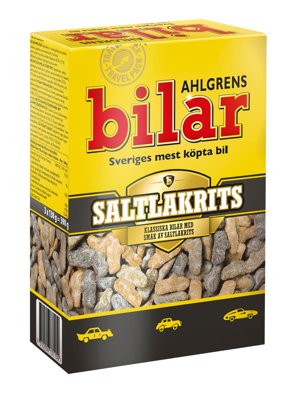 Ahlgrens Bilar Saltlakrits Travel Box 390g null - onesize - 1