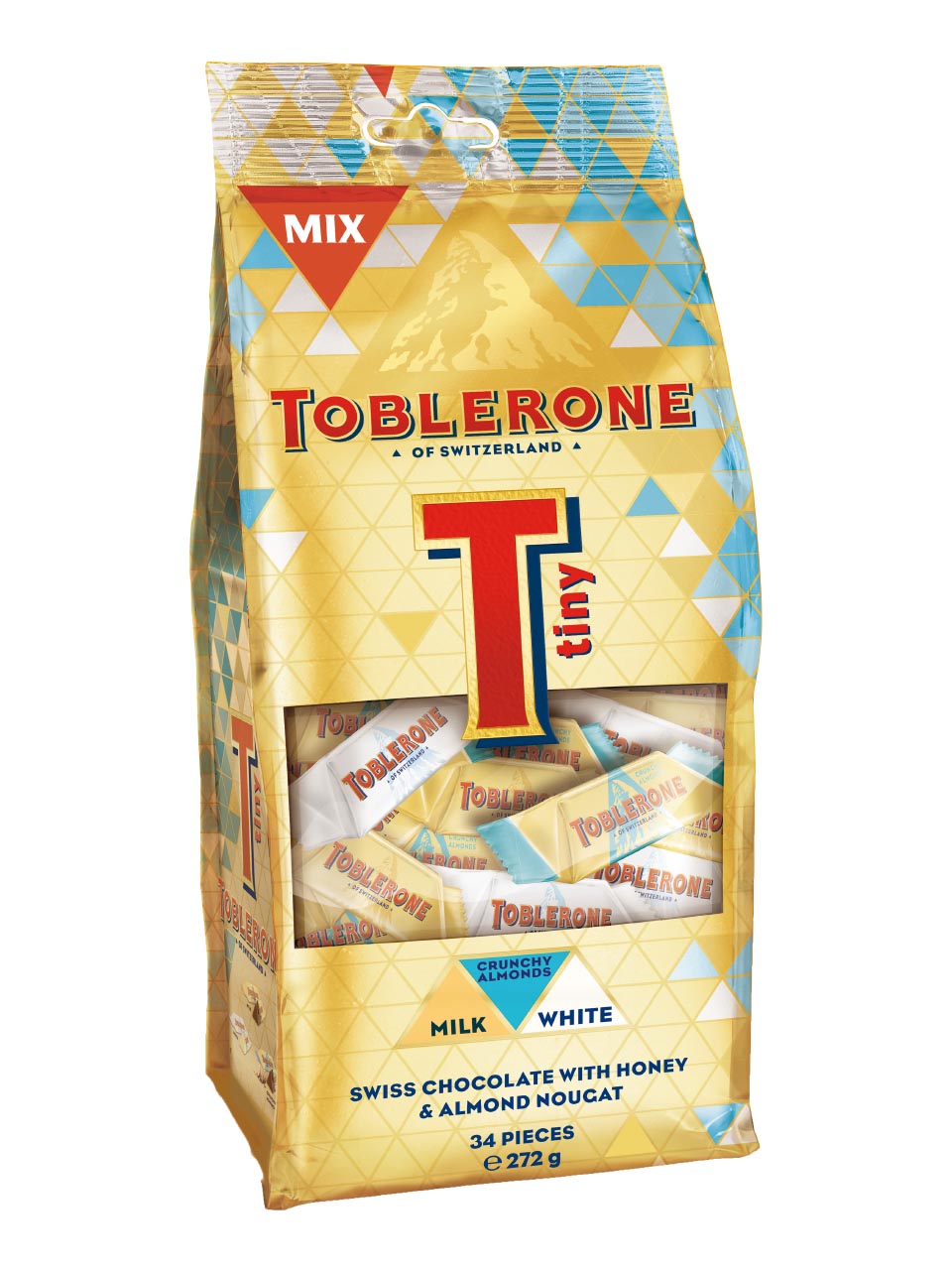 Toblerone Tiny Crunchy Almond Mix Bag 272g null - onesize - 1