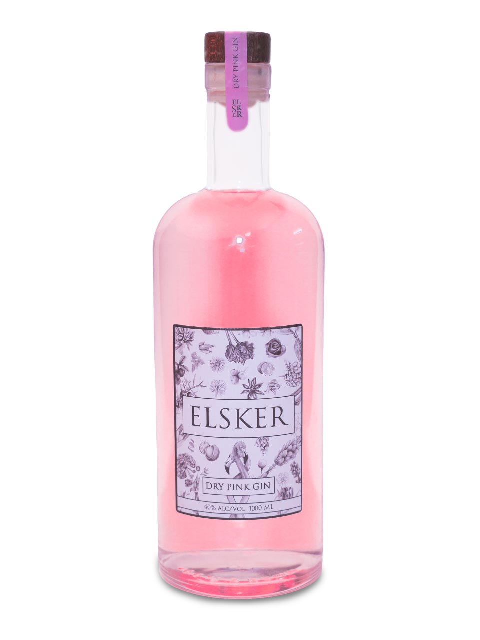 Elsker Dry Pink Gin 40% 1L null - onesize - 1