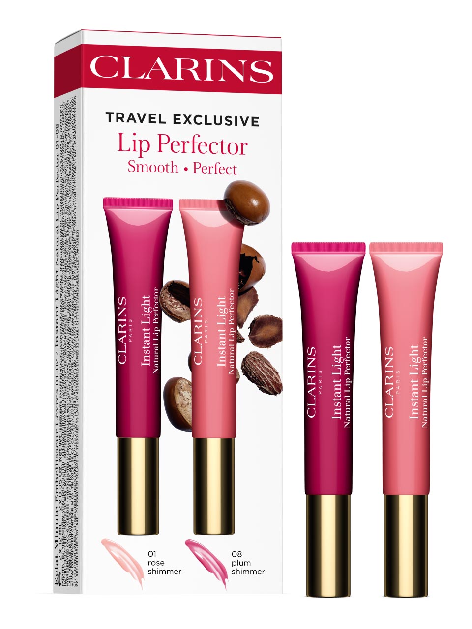 Clarins Natural Lip Perfector Set/01 & 08 null - onesize - 1