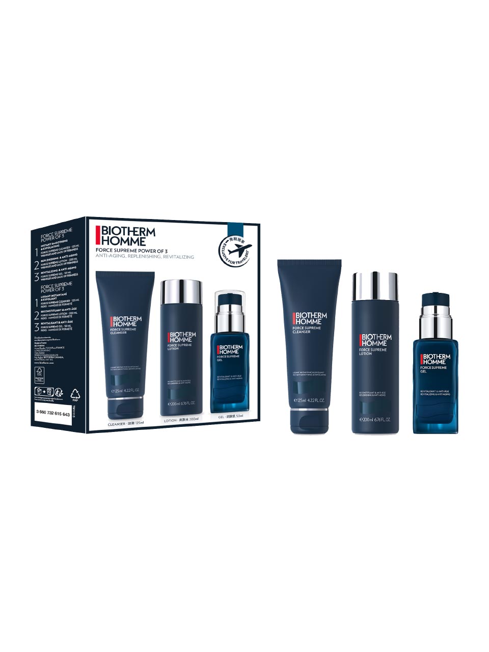 Biotherm Force Supreme Men Set/Cleanse,Lotion+Gel null - onesize - 1