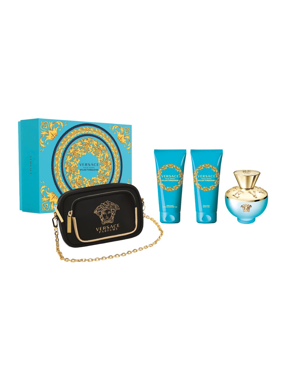 Versace pour femme Dylan Turquoise Set/EdT 100 ml + Show 100 ml + B Gel 100 ml + Clutch null - onesize - 1