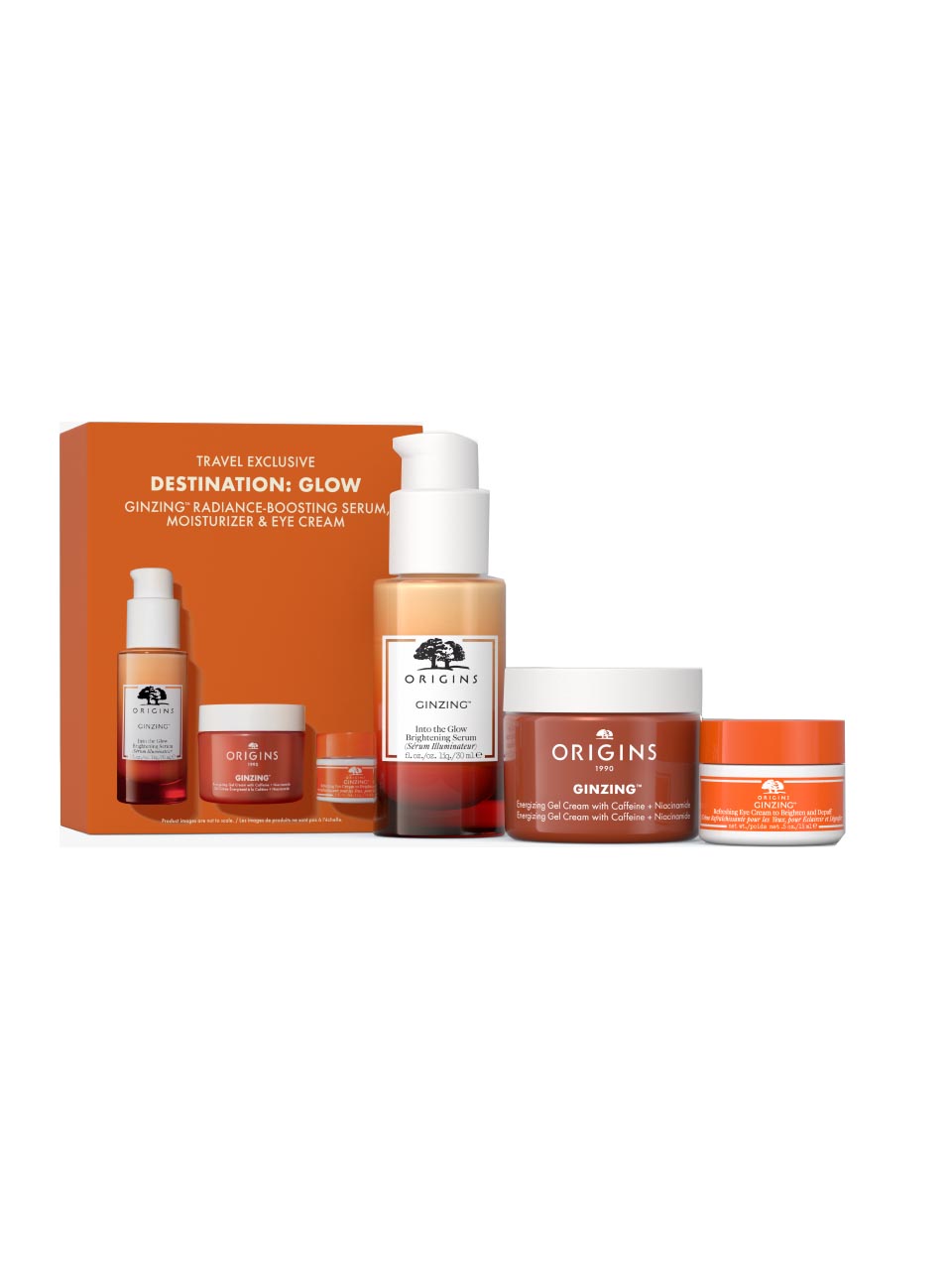 Origins Ginzing Set/ Into the Glow Serum 30 ml + Energy Gel Cream 50 ml + Refreshing Eye Cream 15 ml null - onesize - 1
