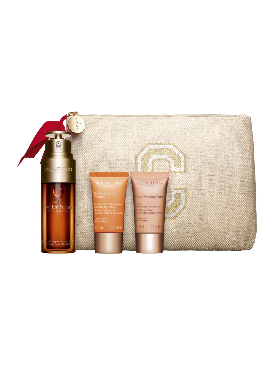 Clarins Skincare Set/Double serum 50 ml, Ex Firming Energy 15 + Ex Firm Night 15 ml + Eye Serum + Po null - onesize - 1