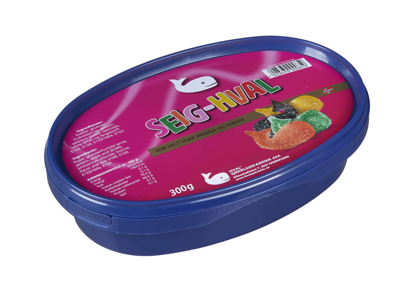 Hval Seig Hval 5 farger 300gr null - onesize - 1