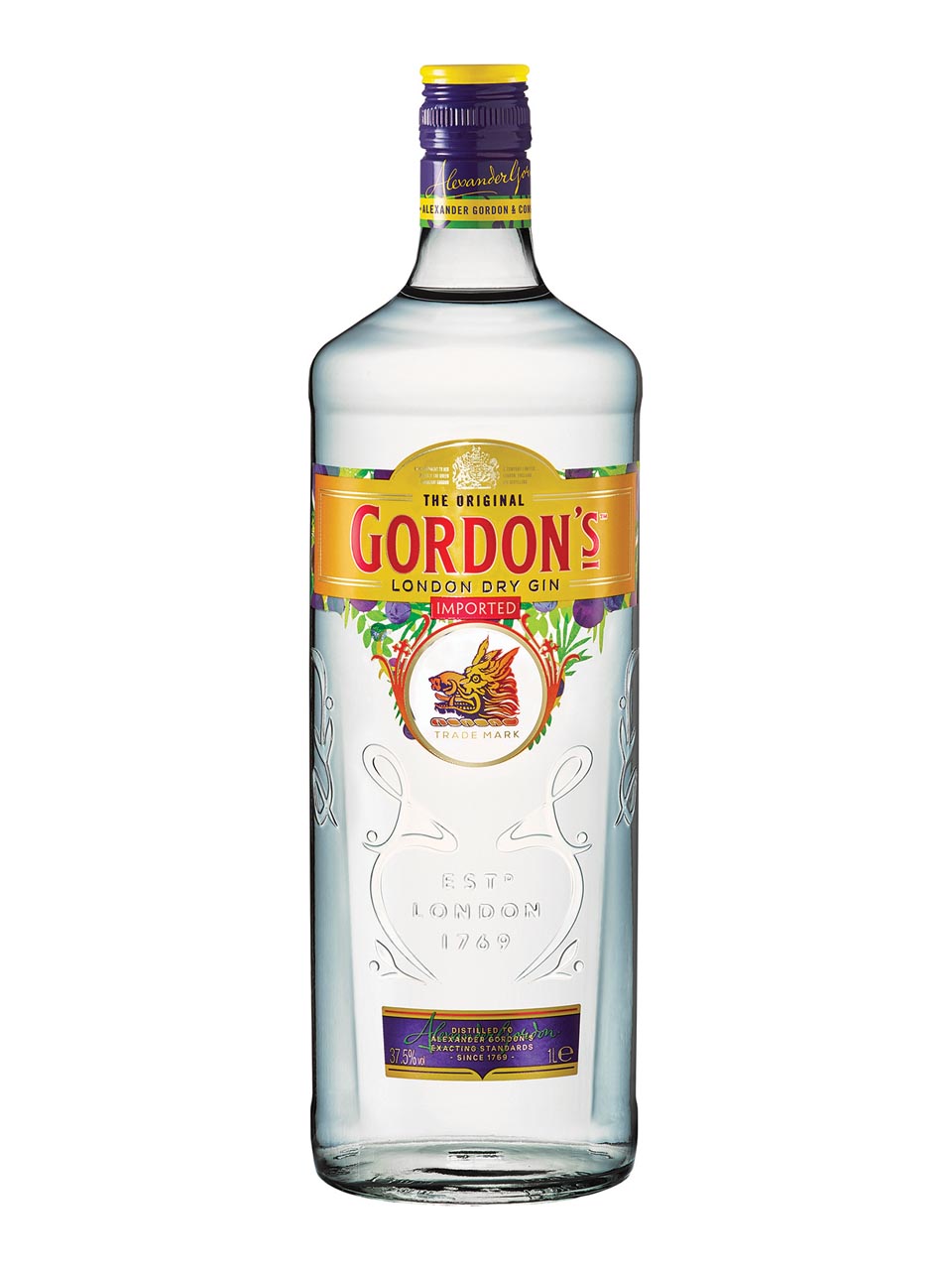 Gordon's Dry Gin 37.5% 1L null - onesize - 1