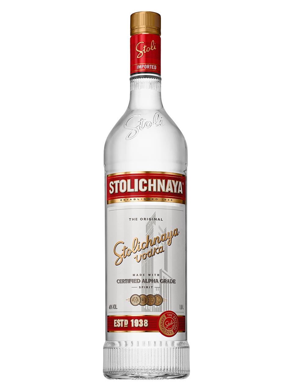 Stolichnaya Premium Vodka Red 40% 1L null - onesize - 1
