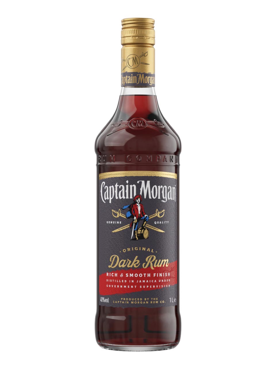 Captain Morgan Dark Rum 40% 1L null - onesize - 1