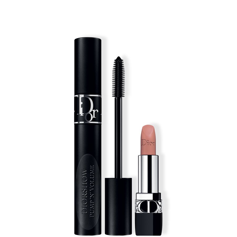 ior Diorshow Pump'N'Volume Mascara N° 090 Black and Dior Mini Rouge Lipstick pinky beige null - onesize - 1