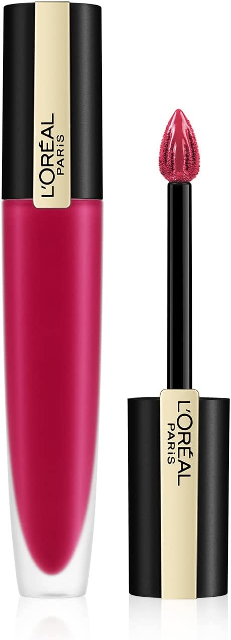L'Oreal Paris Rouge Signature Matte Liquid Lipstick 114 I Represent (Raspberry Pink) null - onesize - 1